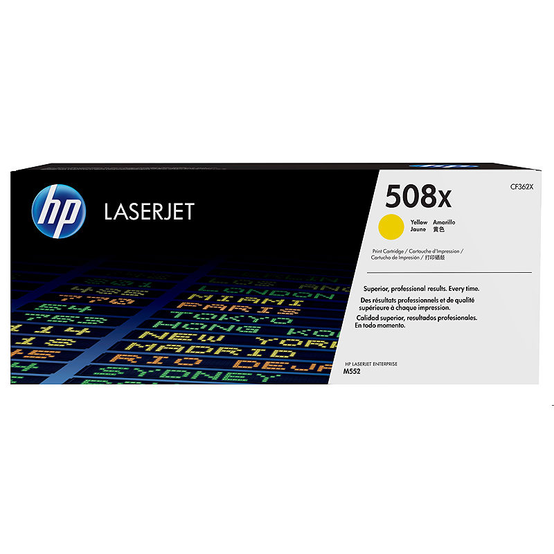 HP Original 508X LaserJet-tonerpatron med høj kapacitet, gul