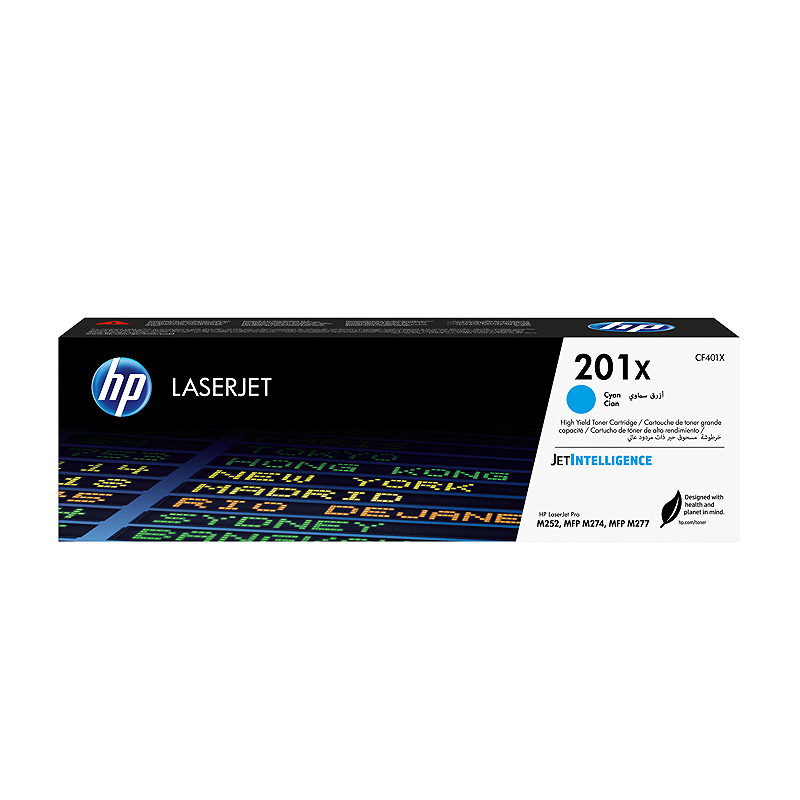 HP Original 201X LaserJet-tonerpatron med høj kapacitet, cyan