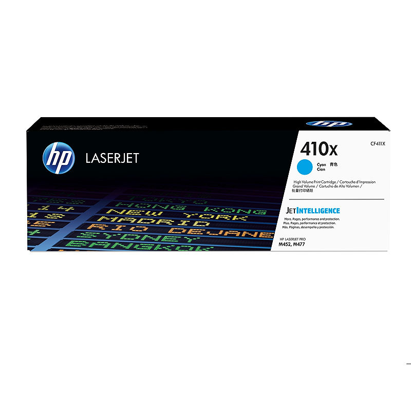 HP Original 410X LaserJet-tonerpatron med høj kapacitet, cyan