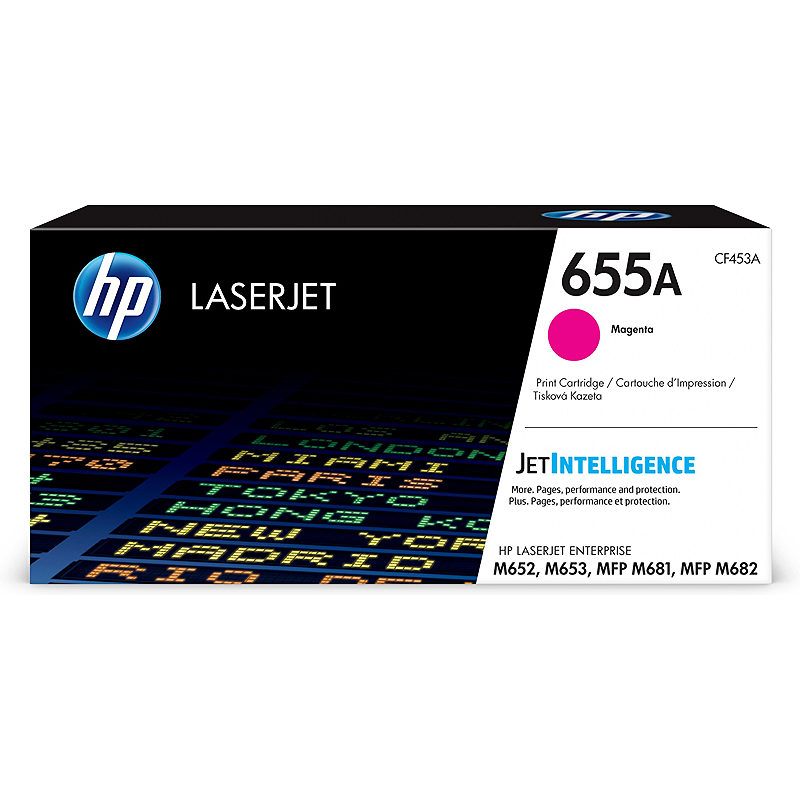 HP Original 655A LaserJet-tonerpatron, magenta