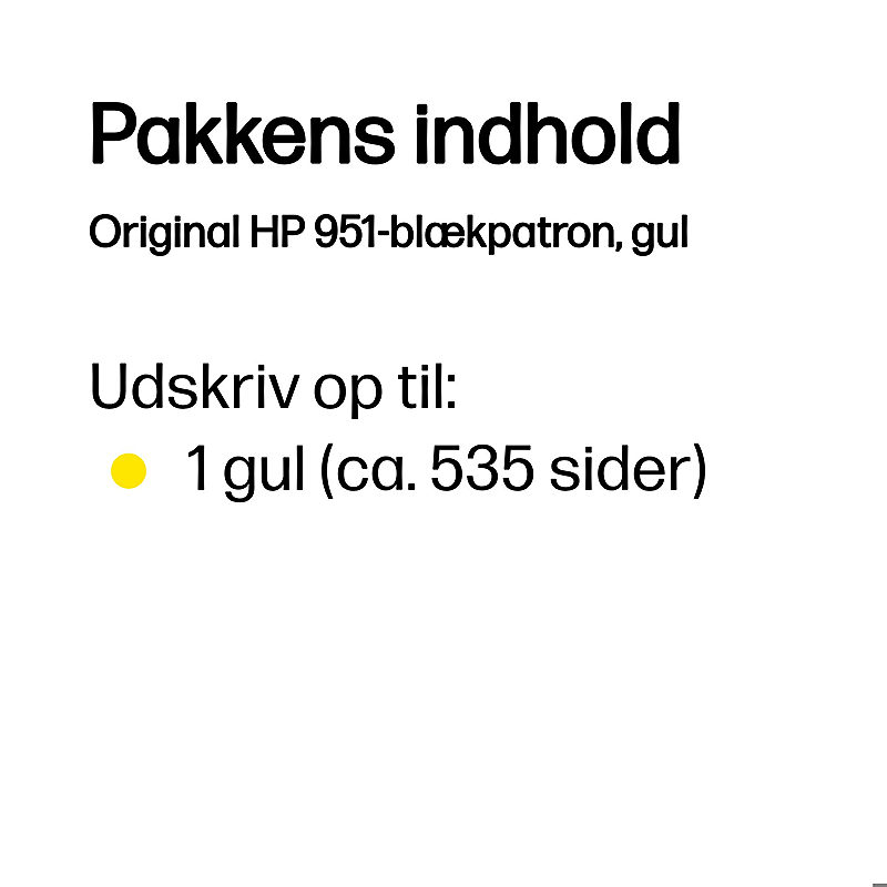 HP Original 951-blækpatron, gul - Billede 3