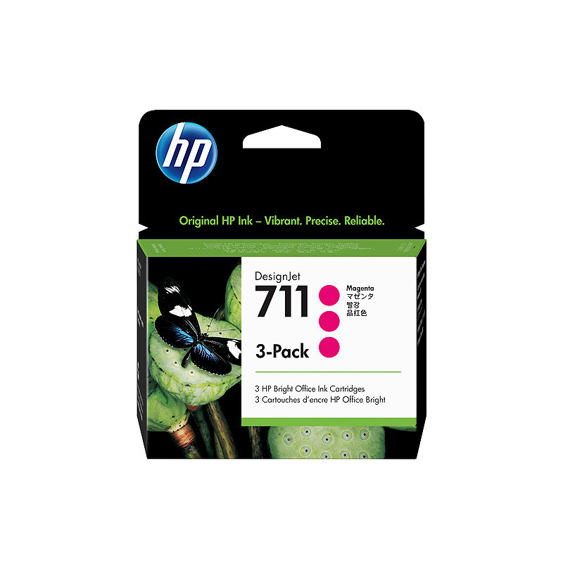 HP 711 DesignJet-blækpatroner med 29 ml, 3 stk., magenta