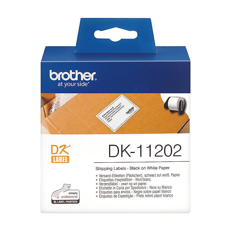 Brother DK-11202 etiketbånd Sort på hvid - Billede 3