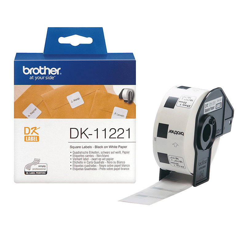 Brother DK-11221 etiketbånd Sort på hvid