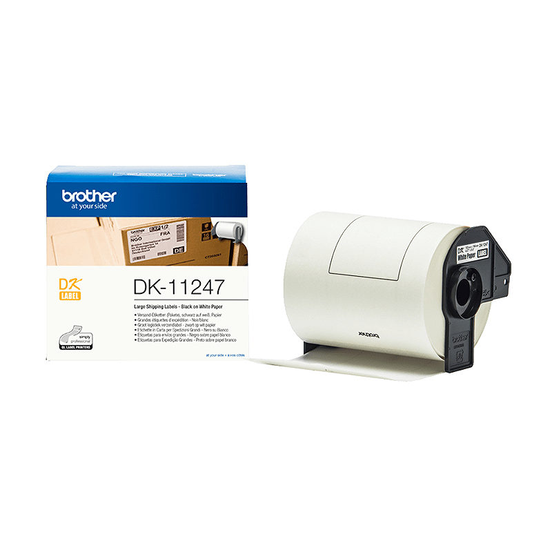 Brother DK-11247 etiketbånd Sort på hvid