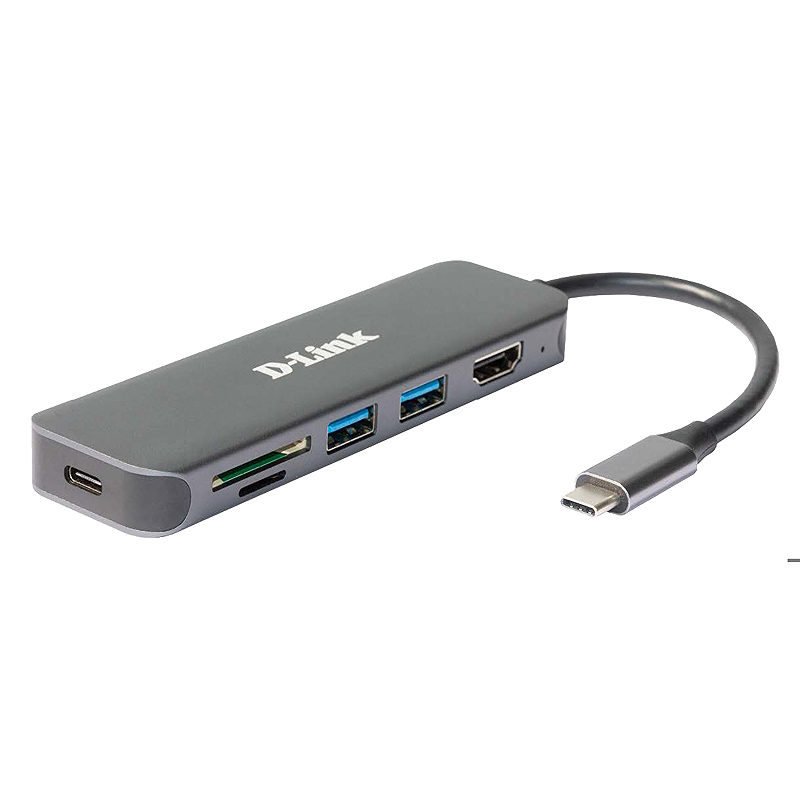D-Link DUB-2327 dockingstation Ledningsført USB Type-C Grå