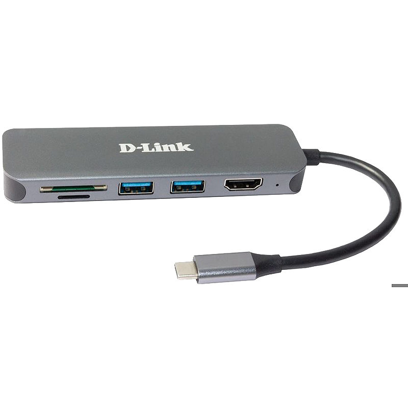 D-Link DUB-2327 dockingstation Ledningsført USB Type-C Grå