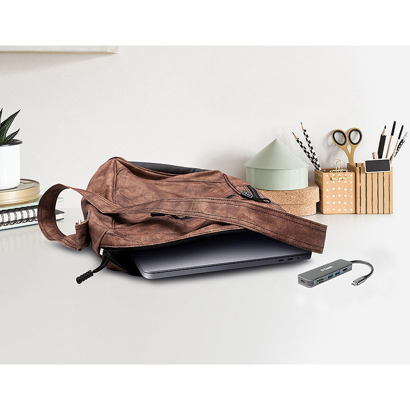 D-Link DUB-2327 dockingstation Ledningsført USB Type-C Grå