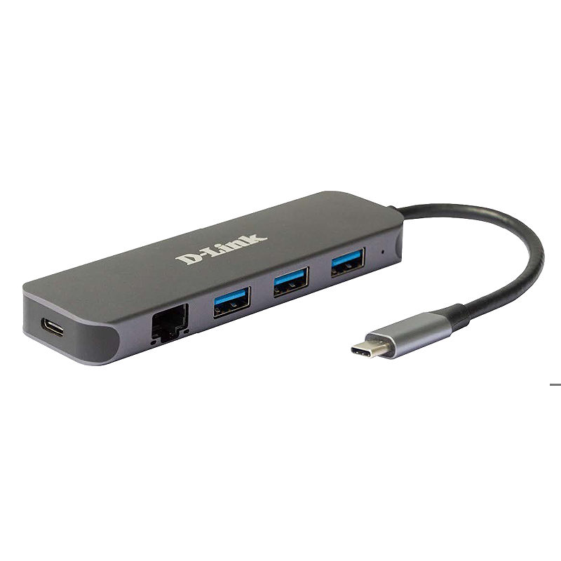 D-Link DUB-2334 dockingstation Ledningsført USB Type-C Grå