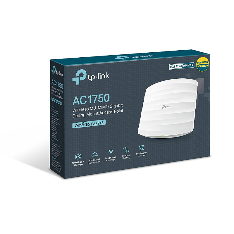 TP-Link Omada EAP245 1750 Mbit/s Hvid Strøm over Ethernet (PoE)