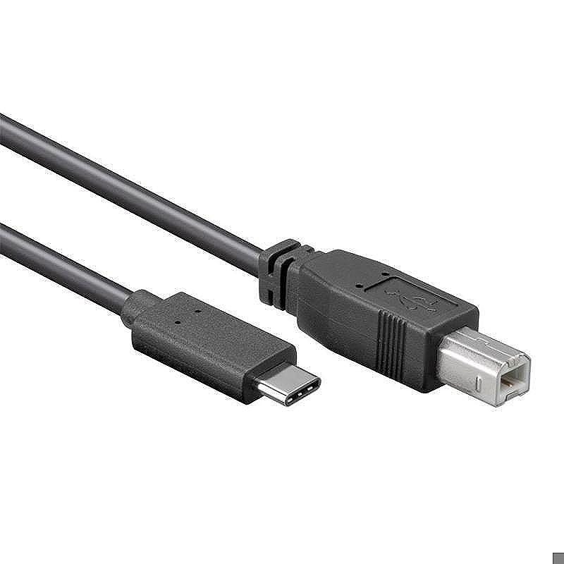 USB-C til USB-B M/M 2.0 - 1,8m