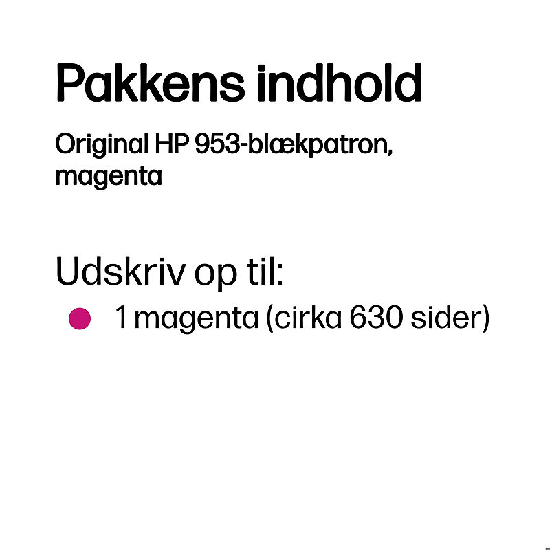 HP Original 953-blækpatron, magenta - Billede 3