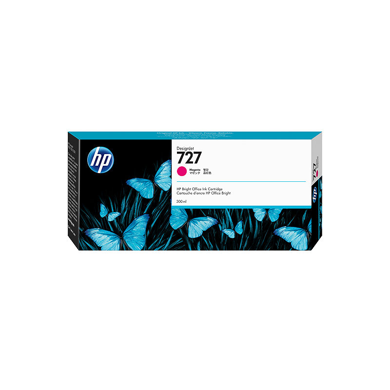 HP 727 DesignJet-blækpatron med 300 ml, magenta