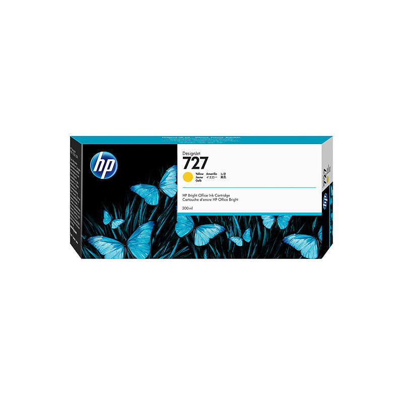 HP 727 DesignJet-blækpatron med 300 ml, gul