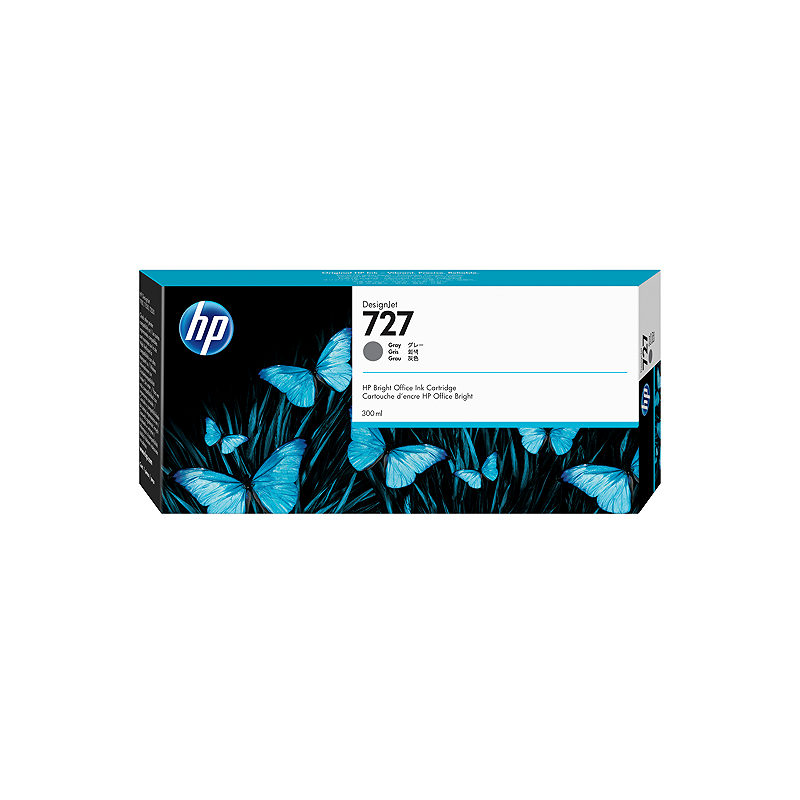 HP 727 DesignJet-blækpatron med 300 ml, grå