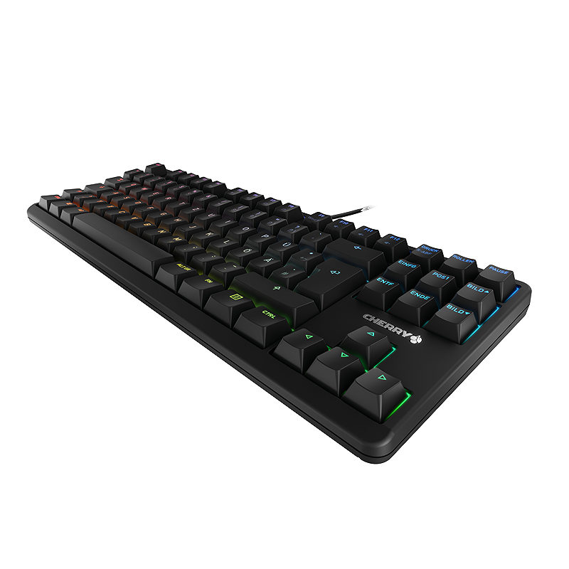 CHERRY G80-3000N RGB TKL tastatur Universel USB QWERTZ Tysk Sort