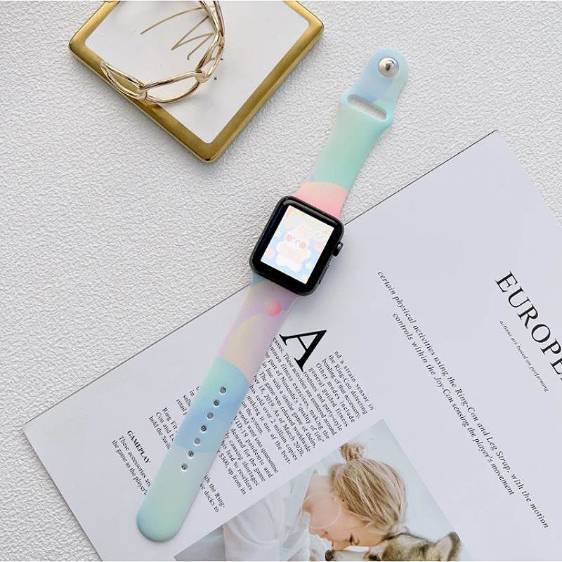 SILICONE STRAP APPLE WATCH 42/44/45/49MM (97+110) COLORFUL - Billede 2