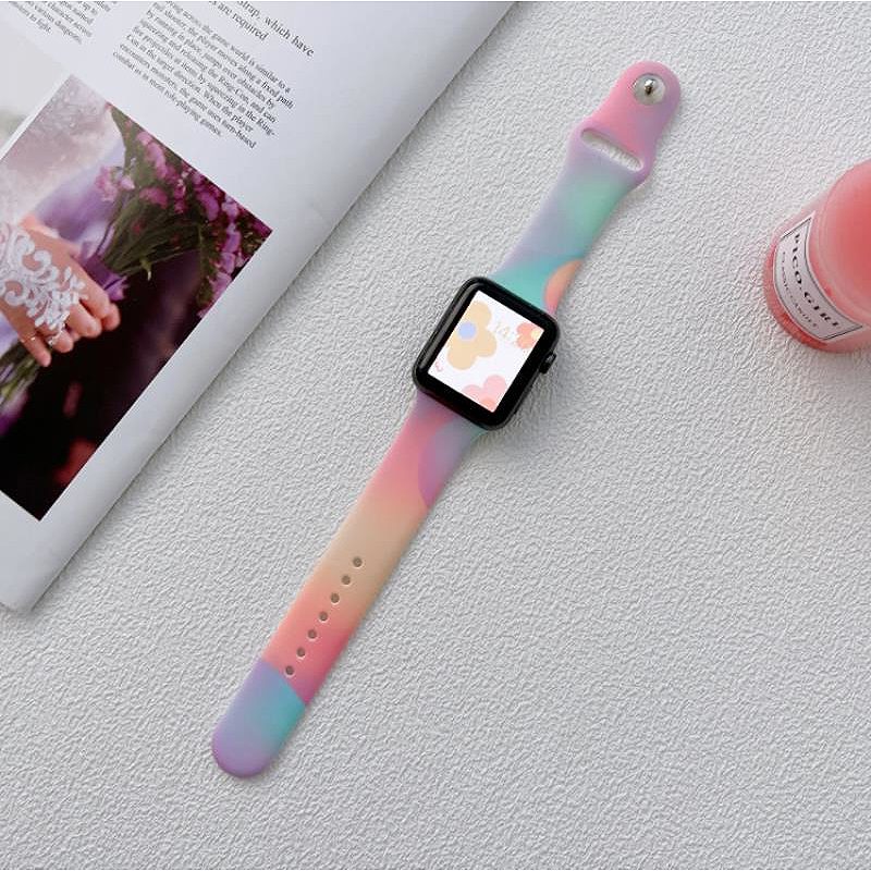 SILICONE STRAP SMARTWATCH 22MM RAINBOW - Billede 2