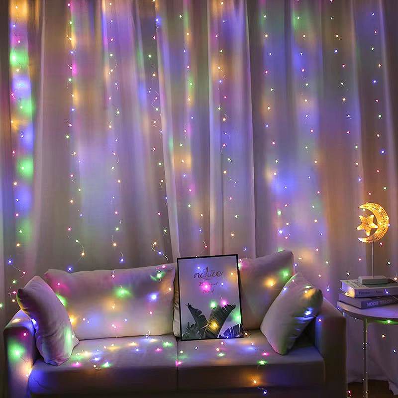 LED CURTAIN (200 LED LAMPS) 3Mx2M MULTICOLOR