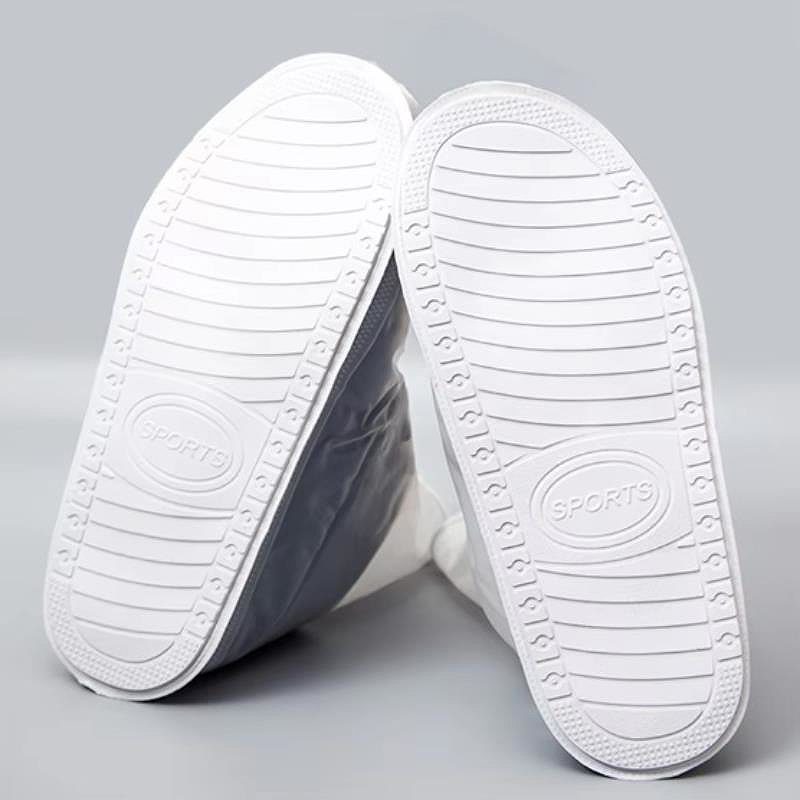 RAINPROOF SHOE COVERS L (39-40) WITH A ZIPPER WHITE - Billede 2