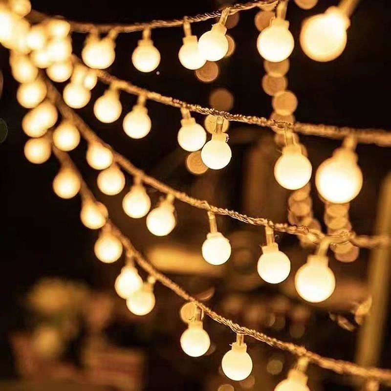 LED GARLAND 1,5M  (10 LED LAMPS) USB BALCONY BALLS WARM WHITE