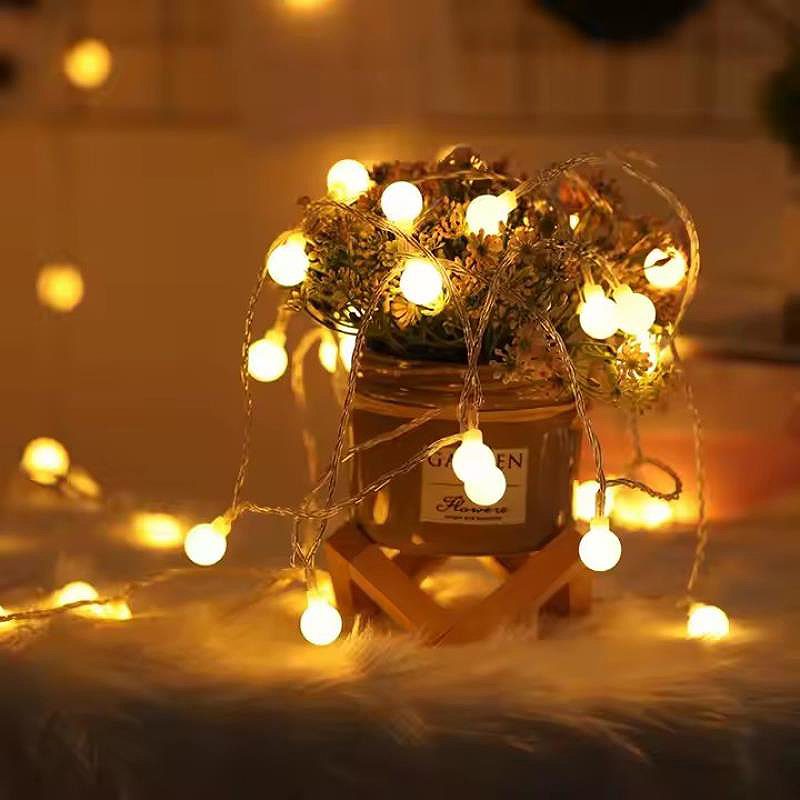 LED GARLAND 3M (20 LED LAMPS) USB BALLS WARM WHITE - Billede 2