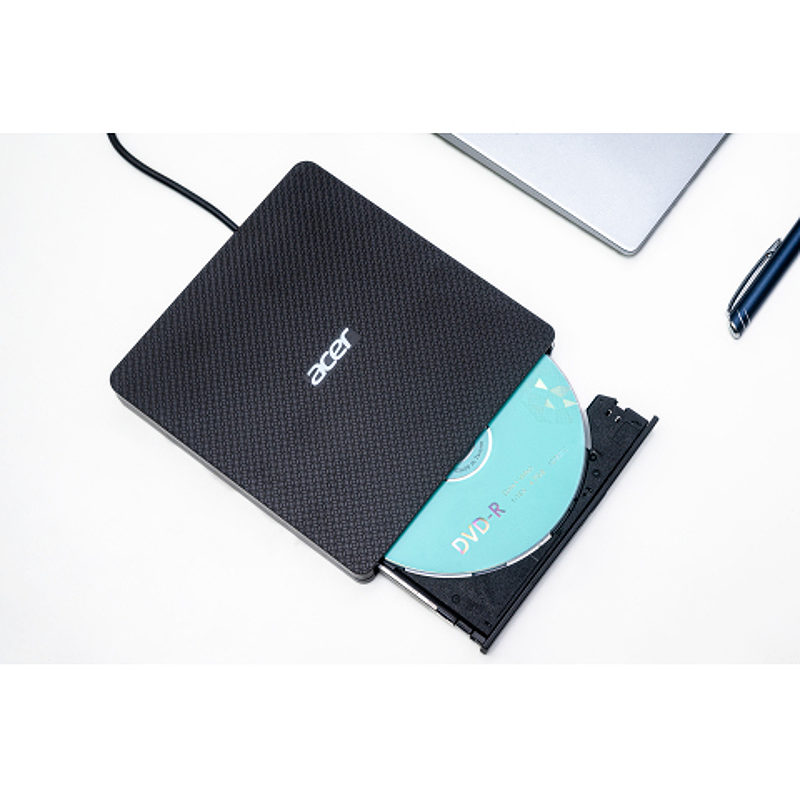 Acer Portable DVD Writer AXD001 optisk diskdrev DVD±RW Sort