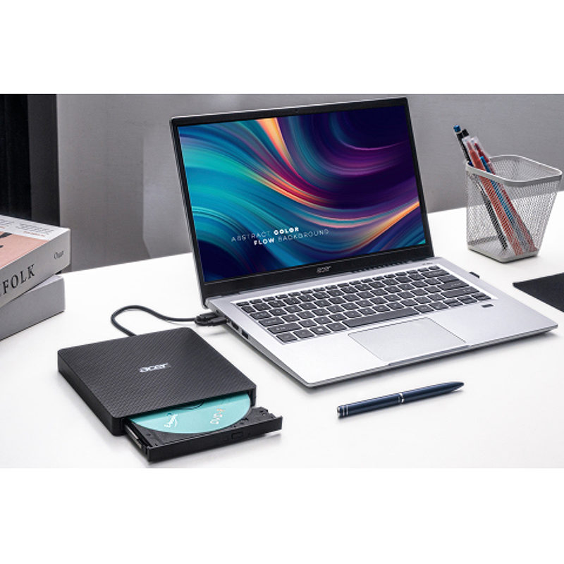 Acer Portable DVD Writer AXD001 optisk diskdrev DVD±RW Sort
