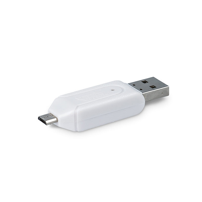 Forever microSD / SD card reader USB + microUSB white OTG - Billede 3