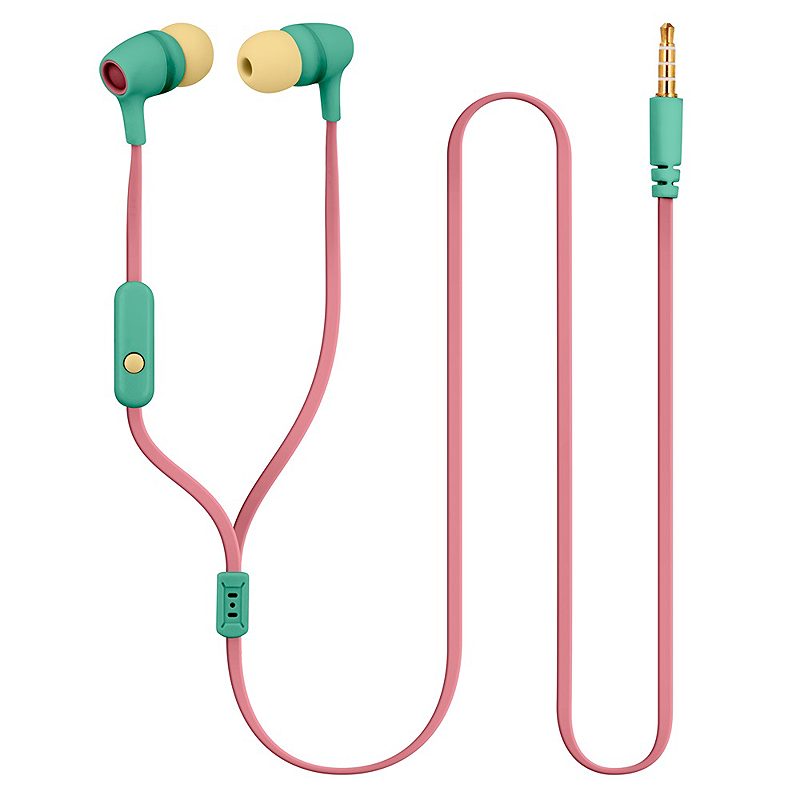 Forever wired earphones JSE-200 jack 3,5mm pink pastel - Billede 2