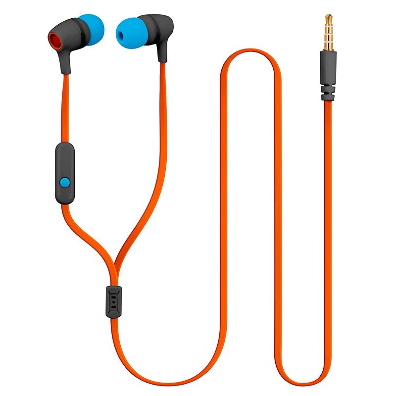 Forever wired earphones JSE-200 jack 3,5mm orange active - Billede 2
