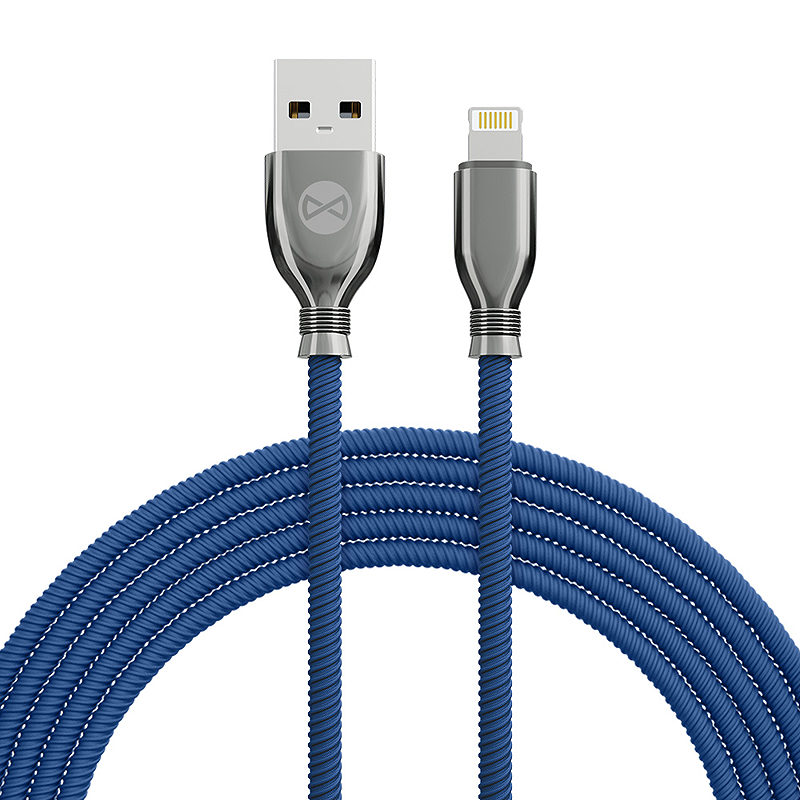 Forever Tornado cable USB - Lightning 1,0 m 3A navy blue - Billede 2