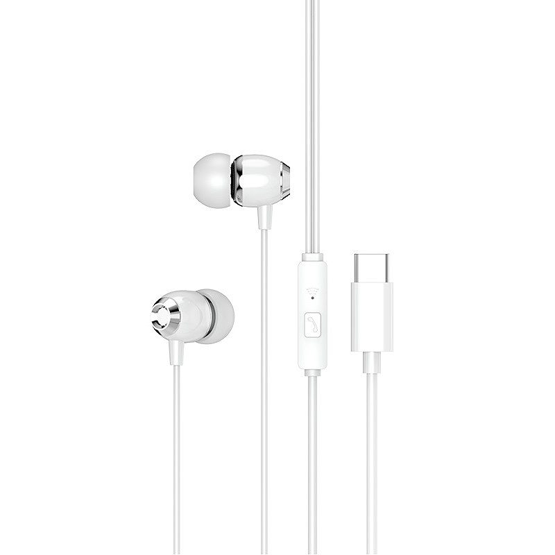 XO wired earphones EP25 USB-C white