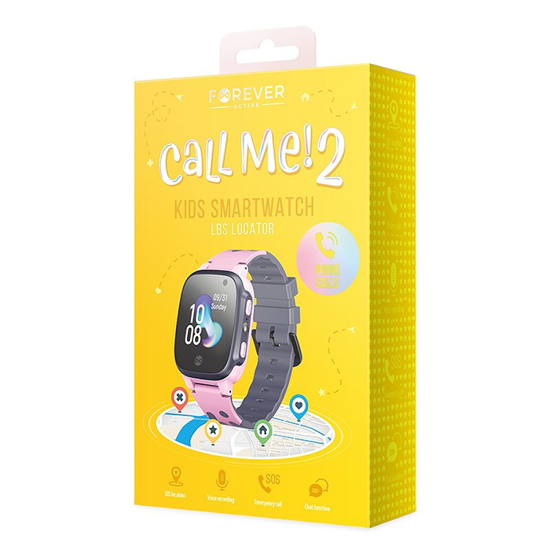 Forever Smartwatch Kids Call Me 2 KW-60 pink - Billede 3