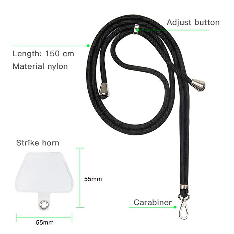 Universal neck strap for phones mint - Billede 4