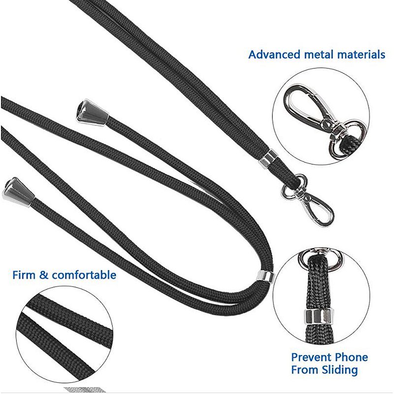 Universal neck strap for phones navy blue - Billede 3