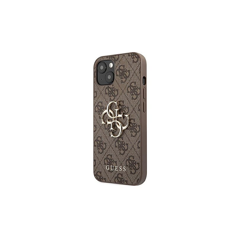 Guess case for iPhone 13 Pro / 13 6,1'' GUHCP13L4GMGBR brown hard case 4G Big Metal Logo