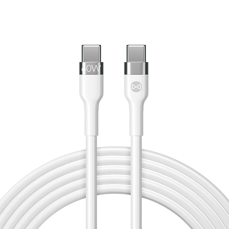 Forever Flexible cable USB-C - USB-C 1,0 m 60W white - Billede 3