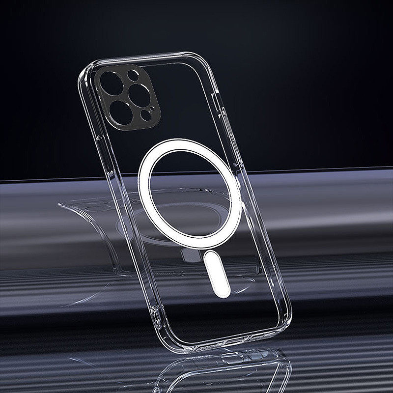 Anti Shock 1,5 mm Mag case for iPhone 14 Pro 6,1" transparent camera protection - Billede 5