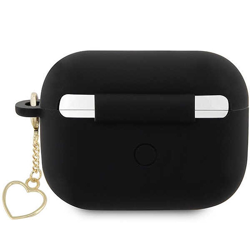 Guess case for AirPods Pro 2 GUAP2LSCHSK black Silicone Heart Charm - Billede 2
