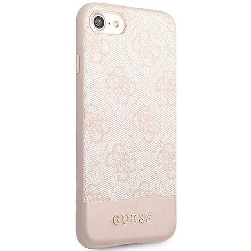 Guess case for iPhone 7 / 8 / SE GUHCI8G4GLPI pink HC PC/TPU 4G PU Bottom Stripe - Billede 4