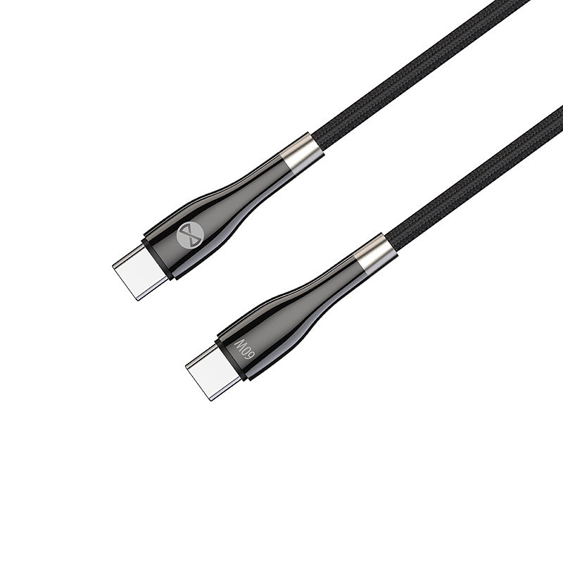 Forever Sleek cable USB-C - USB-C 1,0 m 60W black - Billede 3