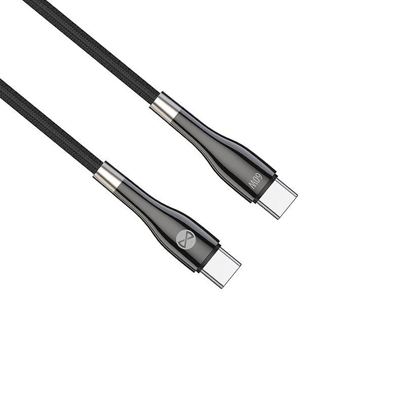 Forever Sleek cable USB-C - USB-C 1,0 m 60W black - Billede 4