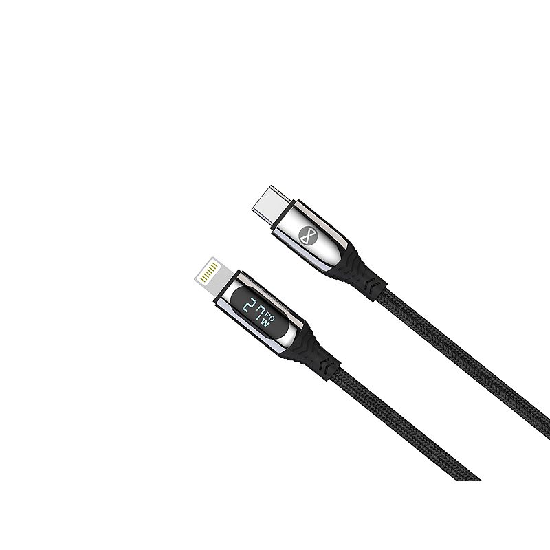 Forever LCD cable USB-C - Lightning 1,0 m 27W black - Billede 2