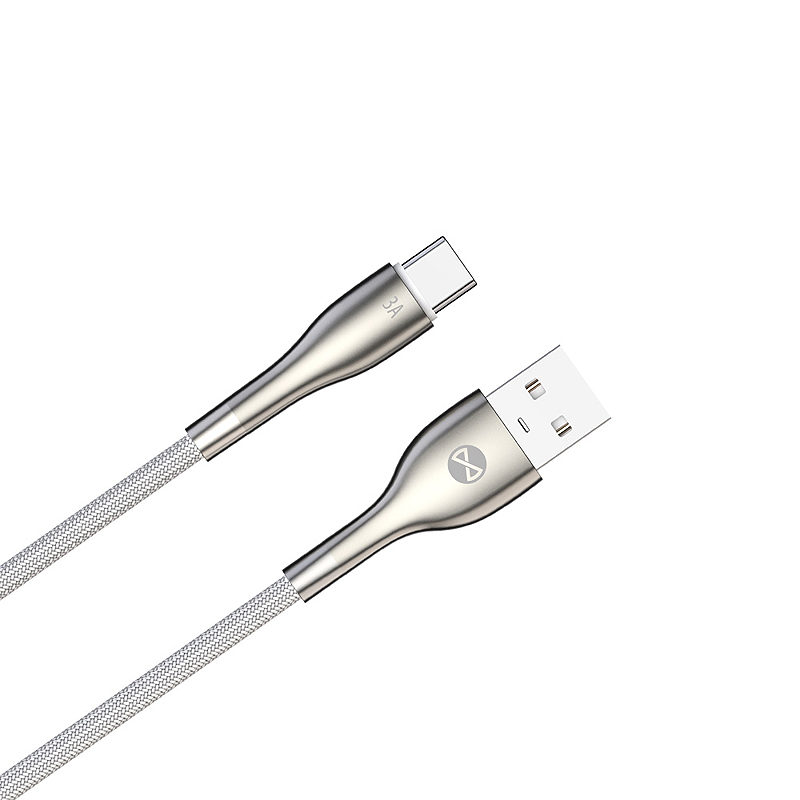 Forever Sleek cable USB - USB-C 1,0 m 3A white - Billede 4