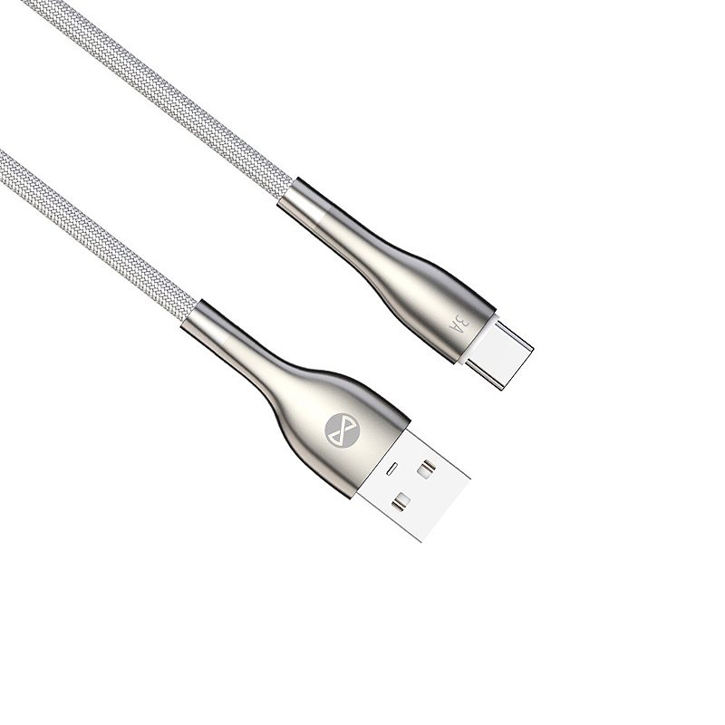 Forever Sleek cable USB - USB-C 1,0 m 3A white - Billede 5