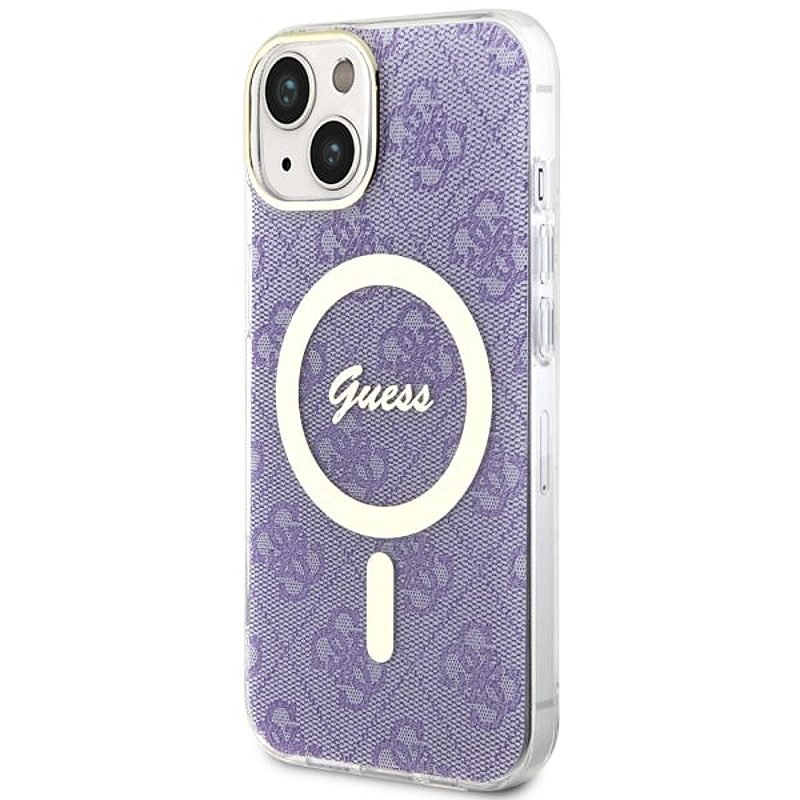 Guess case for iPhone 14 6,1" GUHMP14SH4STU purple hardcase Magsafe IML 4G - Billede 2