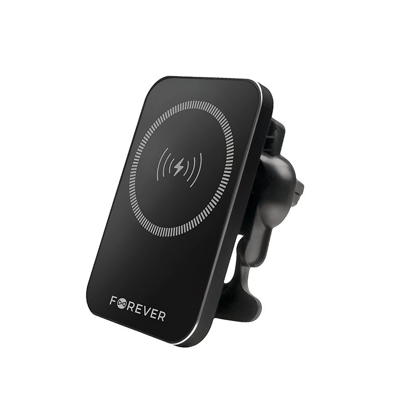 Forever car holder for air vent MACH-100 magnetic with wireless charging black 15W