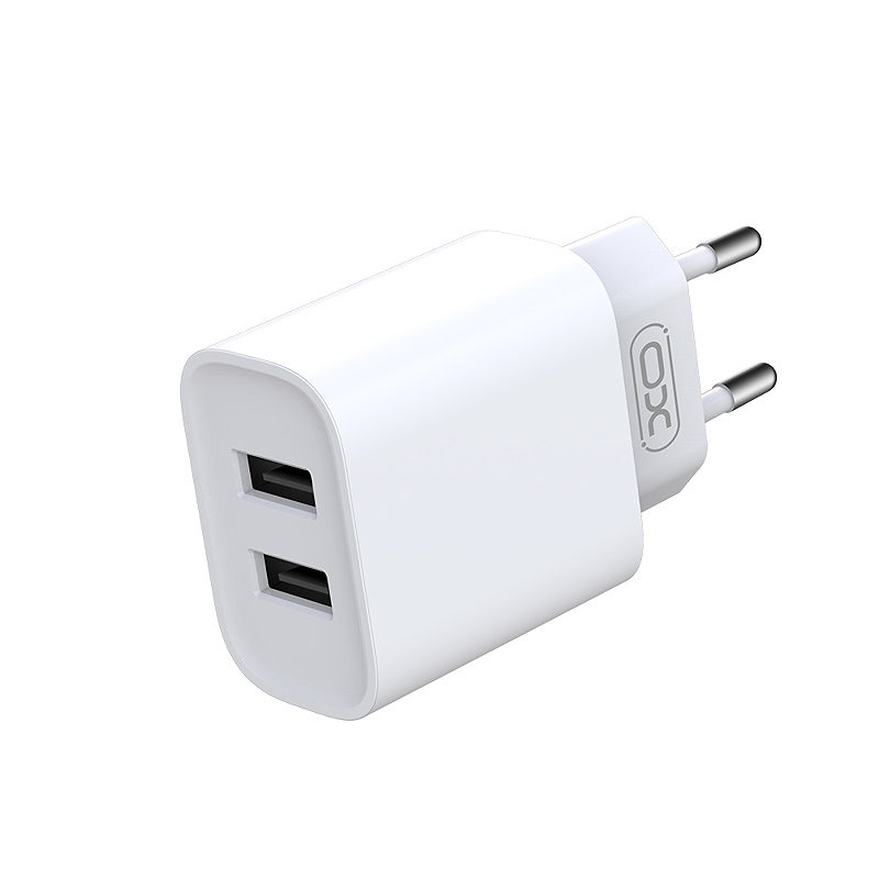XO wall charger CE02C 2x USB 2,1A white + USB-C cable - Billede 4