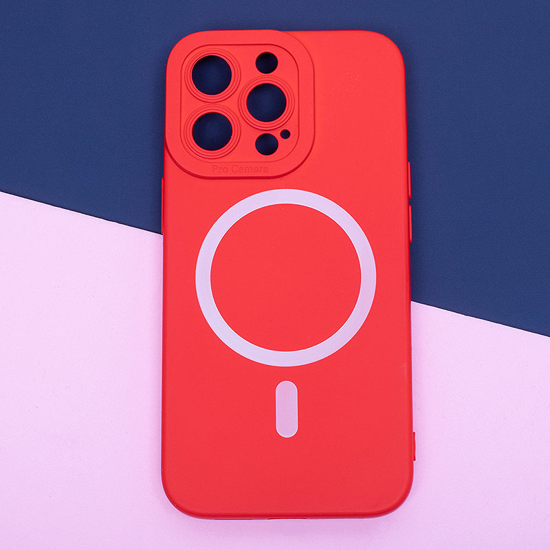 Silicon Mag case for iPhone 15 Pro 6,1" red - Billede 4